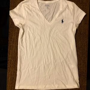Ralph Lauren Women’s V Neck White Small